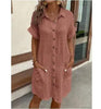 Women’s Ruffle Hem Shirt Dress – Loose Fit Summer Holiday Style by FitiqueFit