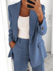 Lapel Blazer & Slim-Fit Trousers Two-Piece Suit – 10 Colors XS–5XL by FitiqueFit