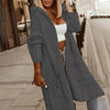 Women's Textured Hooded Longline Jacket by FitiqueFit