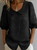 Women's Loose-Fit Retro 3D Embroidered Floral Shirt – Buttoned Casual Top by FitiqueFit