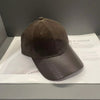 Women's Retro Suede Patchwork Baseball Cap – Leather Brim Dome Crown by FitiqueFit