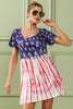 American Flag Theme Tee Dress – Patriotic Flag Tee Dress, American Pride Dress, Summer Flag Dress, Casual Flag Dress, Stylish Tee Dress, Fourth of July Dress, Flag Print Dress by Stevvex
