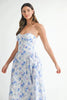 Sweetheart Neckline Floral Printed Midi Dress – Floral Midi Dress, Sweetheart Neckline Dress, Romantic Midi Dress, Feminine Floral Dress, Elegant Midi Dress by Stevvex