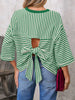 Striped Back Bow Tie T-Shirt by Simply Love