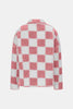Elegant Checkered Snap Down Long Sleeve Teddy Jacket Soft & Warm Colorful Jacket by Stevvex