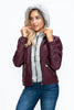 Women Warm Sleek Dual-Zipper Layered Jacket with Cozy Fuzzy Hood Urban Chic & Comfortable Jacket by Stevvex