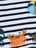 Children's Crab Striped Crew Neck T-Shirt by Simply Love