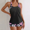Women’s Loose Halter Two-Piece Swimsuit Floral Set by FitiqueFit