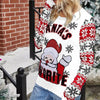 Santa Embroidered Crew Neck Knit Sweater by FitiqueFit