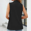 Women’s Sleeveless Stand-Collar Vest Cardigan by FitiqueFit