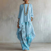 Solid Color Sleeveless Top & Wide-Leg Pants Two-Piece Set by FitiqueFit