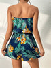 Tropical Print Strapless Elastic Waist Romper by Wild and Free Boutique