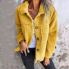 Comfortable Modern Women Full Size Fuzzy Button-Up Jacket with Drop Shoulder and Pockets by Stevvex