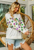 BiBi Fleur De Lis Sleeve Mardi Gras Pullover by FitiqueFit