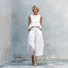 Women's Linen-Blend Sleeveless Two Piece Set with Ruffled Detailing by FitiqueFit