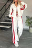 Women’s Y2K Striped Zip-Top Jacket – Retro Track Sports Suit by FitiqueFit