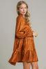 Smocked Leopard Long Sleeve Tiered Dress – Smocked Bodice, Bold Leopard Print, Tiered Design, Frill Details, Chic Dress for Casual and Semi-Formal Occasions by Stevvex