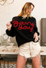 BiBi Game Day Metallic Letter Sweater by Wild and Free Boutique