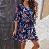 Floral Print Short Sleeves Dress by FitiqueFit