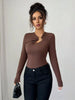 Twist Front Ring Detail Long Sleeve T-Shirt by Simply Love