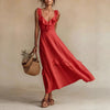 Sleeveless Ruffle Detail High-Waist Maxi Dress – 7 Colors, S–3XL by FitiqueFit