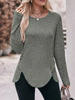 Ribbed Knit Long Sleeve T-Shirt by Simply Love