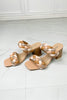 SODA Interwoven Ideas Braided Strap Block Heel Slide Sandal in Nude