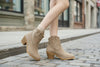 Women’s Retro Sock Cuff Booties – Stylish Ankle Boots with Stretch Cuff by FitiqueFit