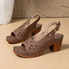 Retro Hollow-Out Buckle Strap Open-Toe Sandals – 4 Colors EU 36–43 by FitiqueFit