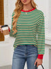 Striped Long Sleeve Casual T-Shirt by Simply Love