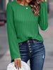 Textured Knit Long Sleeve T-Shirt by Simply Love