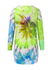 Full Size Tie-Dye Round Neck Long Sleeve Dress Trendy & Comfortable Casual Dress for Women by Stevvex