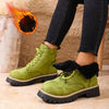 Women’s Lace-Up Suede Fleece-Lined Ankle Boots | Cozy Winter Boots by FitiqueFit