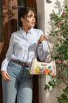 Nicole Lee USA Dreams Blossom 3D Floral Shoulder Bag