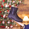 Women’s Winter Plush Snow Boots – Waterproof Side Zip Thick Sole Boots by FitiqueFit