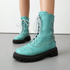 Women’s Chunky Heel Mid-Calf Dr. Style Boots – Large Size Fall & Winter Boot by FitiqueFit