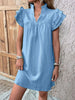 Elegant Ruffled Cap Sleeve Mini Dress Feminine & Flowy Summer Dress by Stevvex