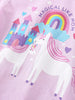 Children's Unicorn Graphic Ruffle Hem T-Shirt by Simply Love