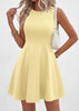 Off-the-Shoulder Sleeveless Fitted Waist Short Dress – A-Line Ruffle Hem by FitiqueFit