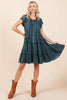 Lace Detail Ruffled Button Down Tiered Dress For Women – Romantic and Feminine Dress with Delicate Lace and Flowing Tiers by Stevvex