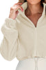 Drawstring Zip Up Dropped Shoulder Outerwear