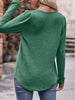 Pleated Square Neck Long Sleeve T-Shirt by Simply Love