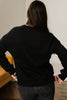 Black Chenille Game Day Graphic Drop Shoulder Sweatshirt by Wild and Free Boutique