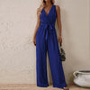 Women's Strap High-Waist Sleeveless Jumpsuit – Ice Silk Casual Wide-Leg by FitiqueFit