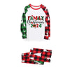 Parent-Child Christmas Homewear Suit Plaid Stitching Printing by My Store