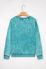 High-rise saved by grace Letter Embroidery Mineral Wash Loose Sweatshirt by Wild and Free Boutique