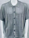 Men's Button Down Collared Neck Hollow Out Shirt
