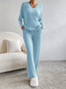 Ribbed Knit V-Neck Top and Pants Set by Wild and Free Boutique