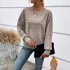Women’s Textured Round-Neck Long-Sleeve Pullover by FitiqueFit
