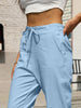 Elastic Waist Tapered Pants